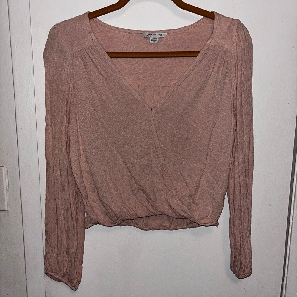 Pink Long Sleeve Blouse from American Eagle